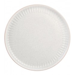 Prato 20,9cm Para Sobremesa Biseaute Em Ceramica Cor Branca L'Hermitage